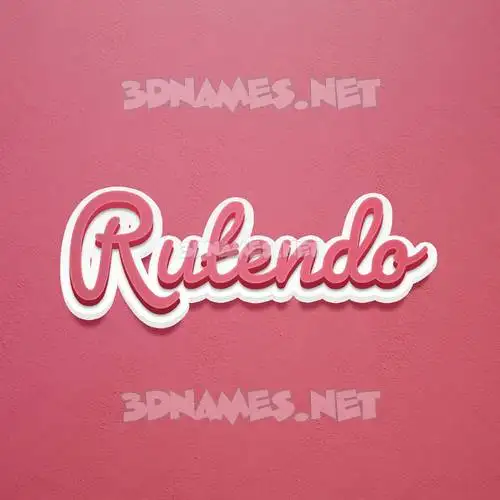 rutendo in Red Scribble style - 3D name wallpaper
