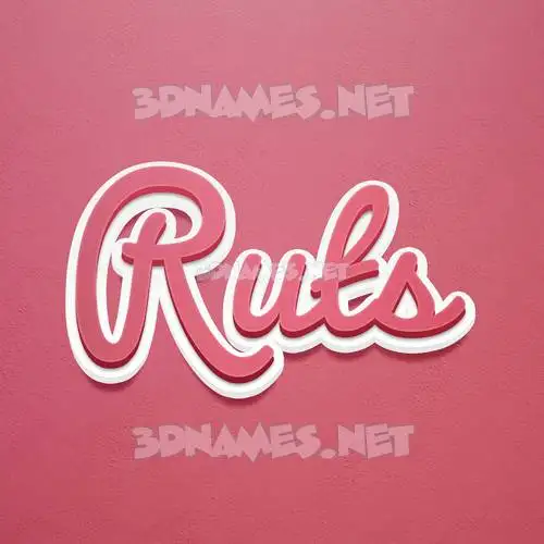 ruts in Red Scribble style - 3D name wallpaper