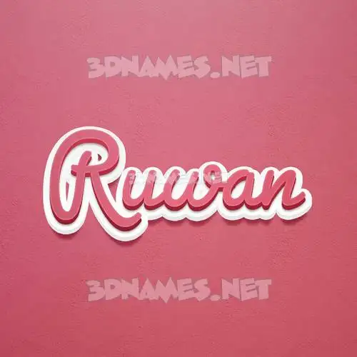 ruwan in Red Scribble style - 3D name wallpaper ruwan in Red Scribble style - 3D name wallpaper