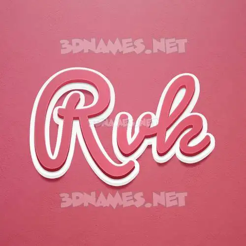 rvk in Red Scribble style - 3D name wallpaper rvk in Red Scribble style - 3D name wallpaper