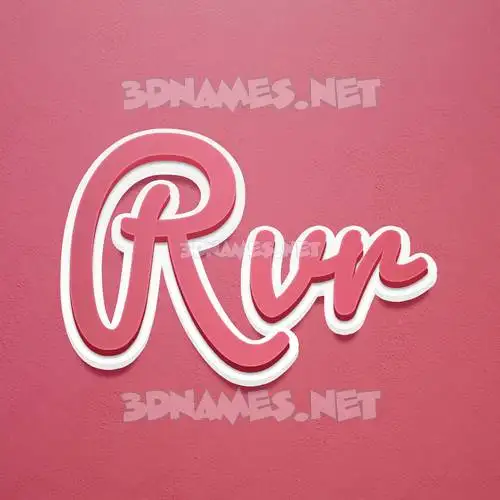 rvr in Red Scribble style - 3D name wallpaper rvr in Red Scribble style - 3D name wallpaper