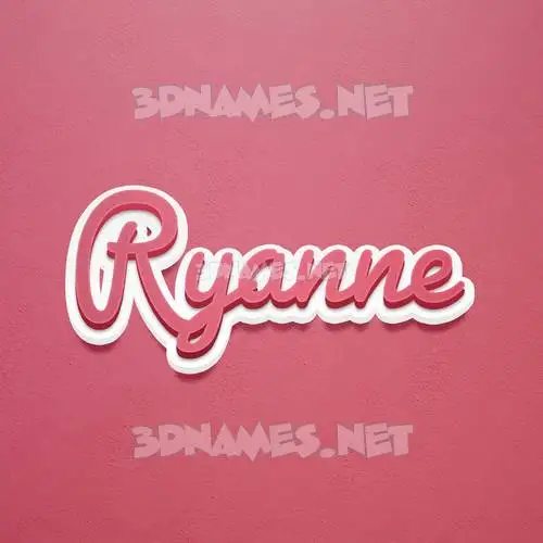 ryanne in Red Scribble style - 3D name wallpaper ryanne in Red Scribble style - 3D name wallpaper