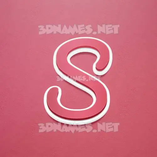 s in Red Scribble style - 3D name wallpaper
