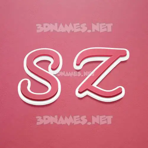 s z in Red Scribble style - 3D name wallpaper s z in Red Scribble style - 3D name wallpaper