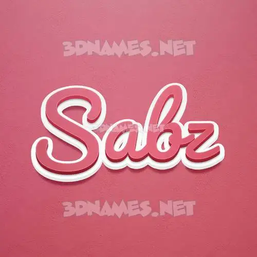 sabz in Red Scribble style - 3D name wallpaper sabz in Red Scribble style - 3D name wallpaper