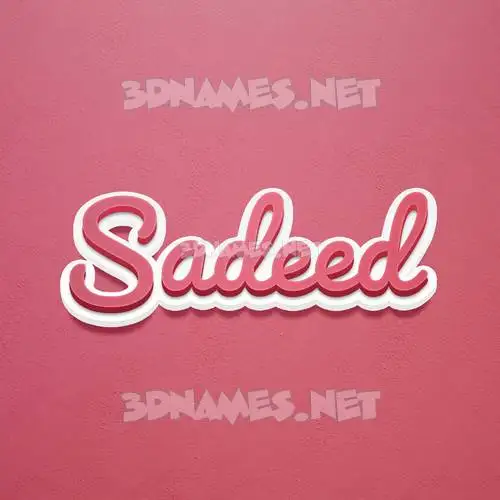 sadeed in Red Scribble style - 3D name wallpaper