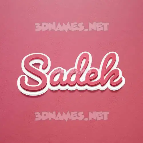 sadek in Red Scribble style - 3D name wallpaper