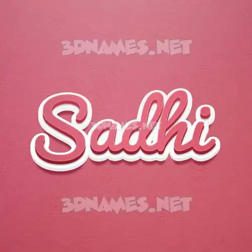 sadhi in Red Scribble style - 3D name wallpaper