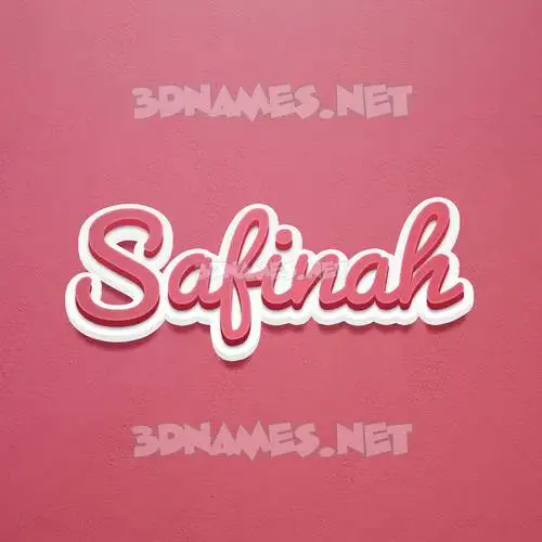 safinah in Red Scribble style - 3D name wallpaper