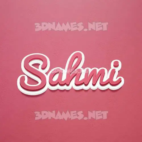 sahmi in Red Scribble style - 3D name wallpaper