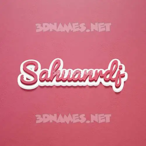sahuanrdj in Red Scribble style - 3D name wallpaper sahuanrdj in Red Scribble style - 3D name wallpaper