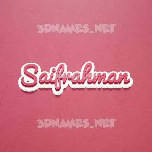 saifrahman in Red Scribble style - 3D name wallpaper saifrahman in Red Scribble style - 3D name wallpaper