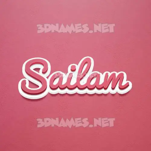 sailam in Red Scribble style - 3D name wallpaper