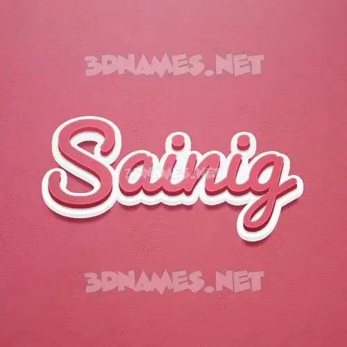 sainig in Red Scribble style - 3D name wallpaper sainig in Red Scribble style - 3D name wallpaper