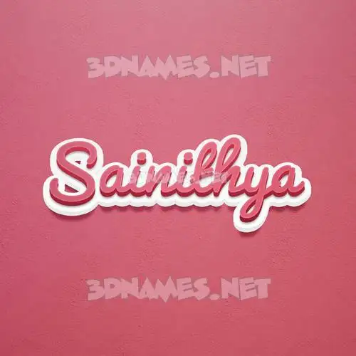 sainithya in Red Scribble style - 3D name wallpaper