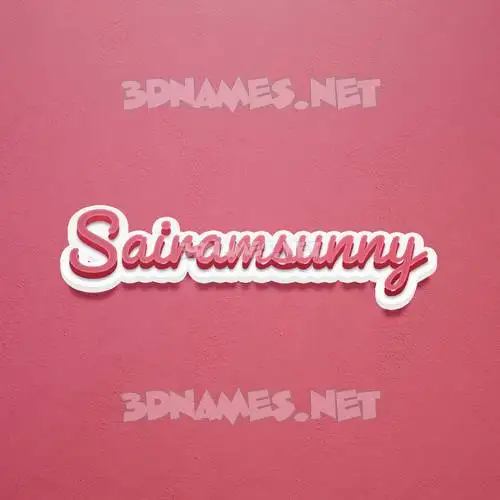 sairamsunny in Red Scribble style - 3D name wallpaper sairamsunny in Red Scribble style - 3D name wallpaper