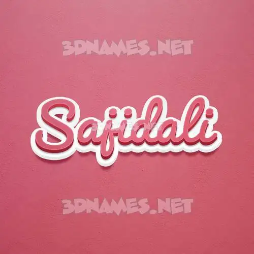 sajidali in Red Scribble style - 3D name wallpaper
