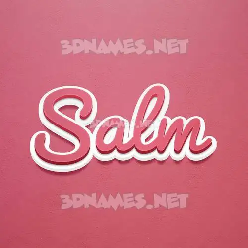 salm in Red Scribble style - 3D name wallpaper salm in Red Scribble style - 3D name wallpaper