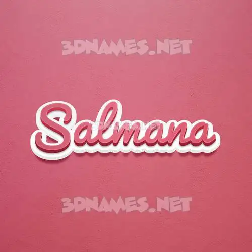 salmana in Red Scribble style - 3D name wallpaper