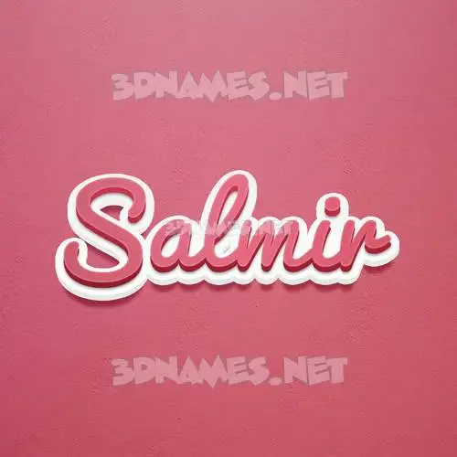 salmir in Red Scribble style - 3D name wallpaper
