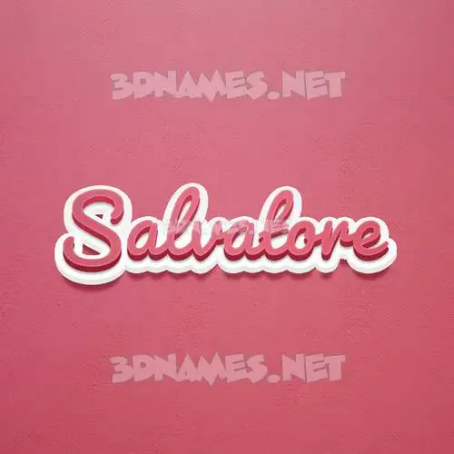 salvatore in Red Scribble style - 3D name wallpaper