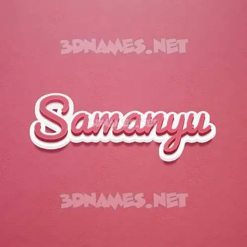 samanyu in Red Scribble style - 3D name wallpaper