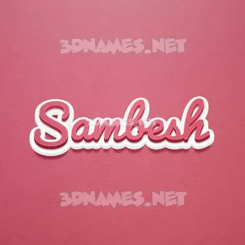 sambesh in Red Scribble style - 3D name wallpaper sambesh in Red Scribble style - 3D name wallpaper