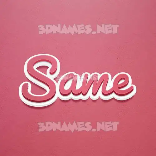 same in Red Scribble style - 3D name wallpaper