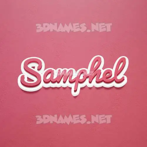 samphel in Red Scribble style - 3D name wallpaper