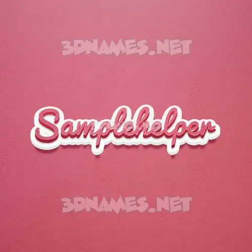 samplehelper in Red Scribble style - 3D name wallpaper samplehelper in Red Scribble style - 3D name wallpaper
