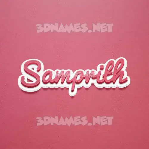 samprith in Red Scribble style - 3D name wallpaper