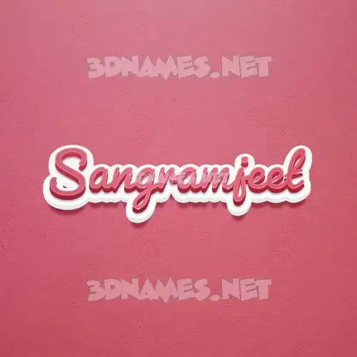sangramjeet in Red Scribble style - 3D name wallpaper