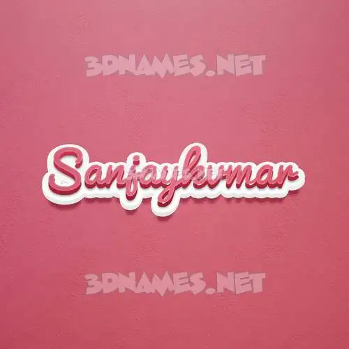 sanjaykvmar in Red Scribble style - 3D name wallpaper sanjaykvmar in Red Scribble style - 3D name wallpaper