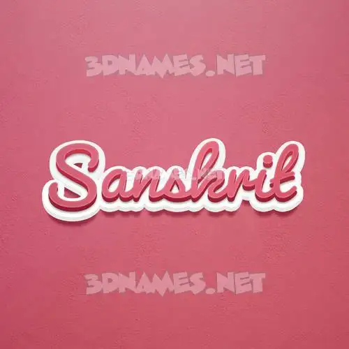 sanskrit in Red Scribble style - 3D name wallpaper sanskrit in Red Scribble style - 3D name wallpaper
