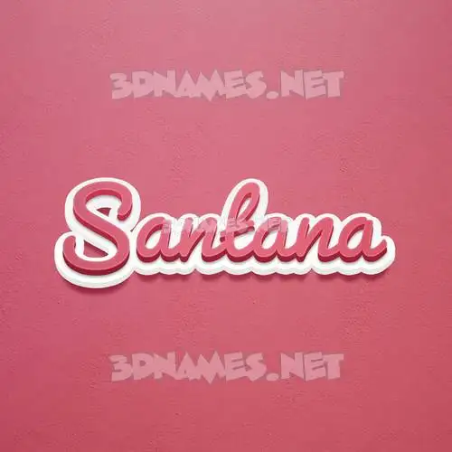 santana in Red Scribble style - 3D name wallpaper