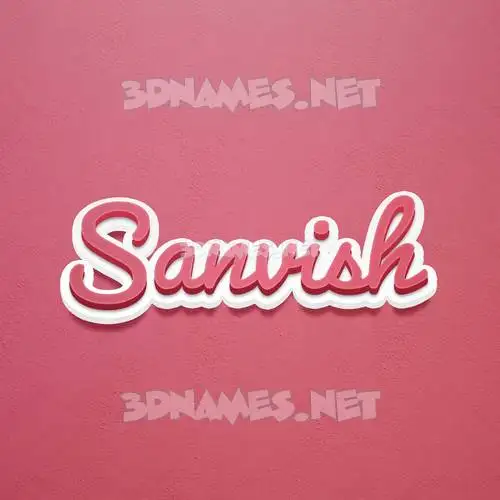 sanvish in Red Scribble style - 3D name wallpaper sanvish in Red Scribble style - 3D name wallpaper