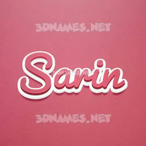 sarin in Red Scribble style - 3D name wallpaper