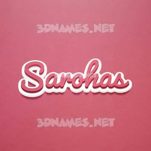 sarohas in Red Scribble style - 3D name wallpaper