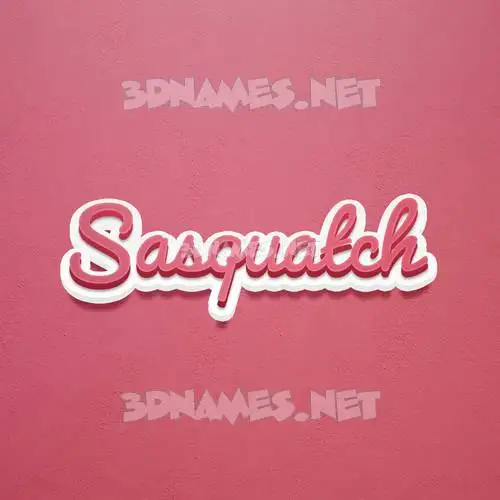 sasquatch in Red Scribble style - 3D name wallpaper sasquatch in Red Scribble style - 3D name wallpaper