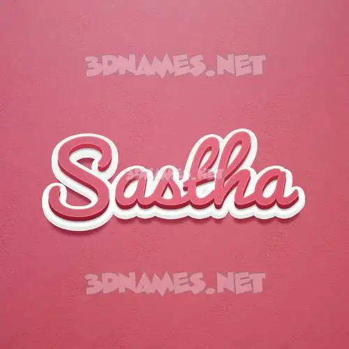 sastha in Red Scribble style - 3D name wallpaper