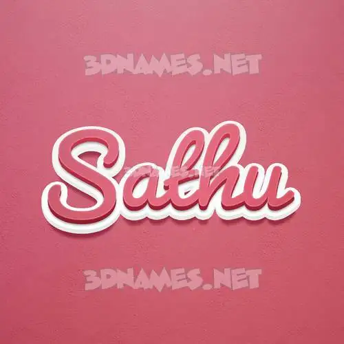 sathu in Red Scribble style - 3D name wallpaper sathu in Red Scribble style - 3D name wallpaper