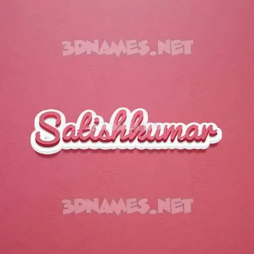 satishkumar in Red Scribble style - 3D name wallpaper