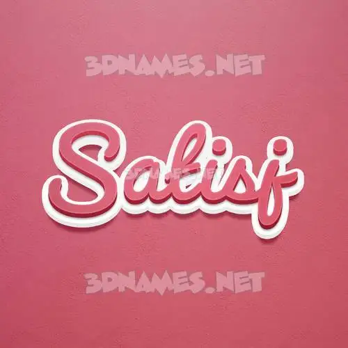 satisj in Red Scribble style - 3D name wallpaper