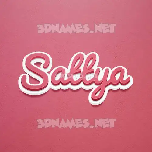sattya in Red Scribble style - 3D name wallpaper