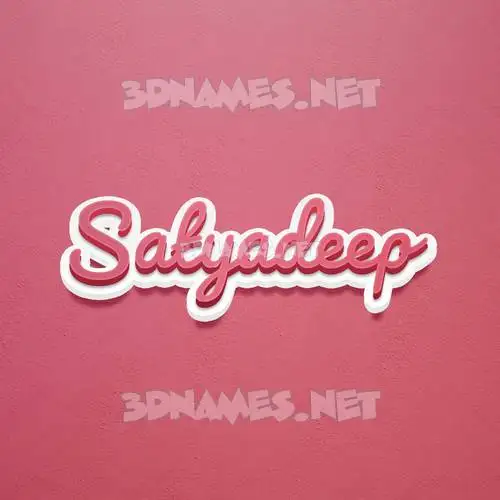 satyadeep in Red Scribble style - 3D name wallpaper