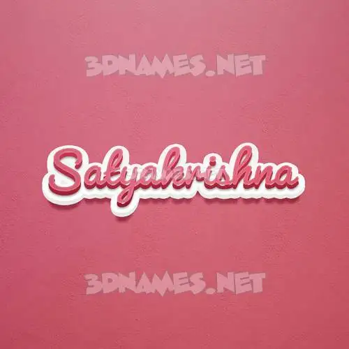 satyakrishna in Red Scribble style - 3D name wallpaper