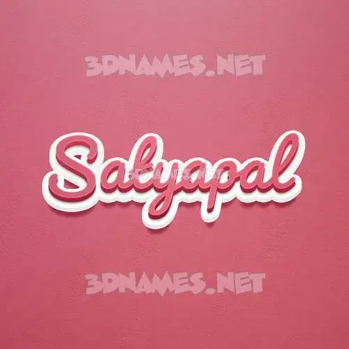 satyapal in Red Scribble style - 3D name wallpaper