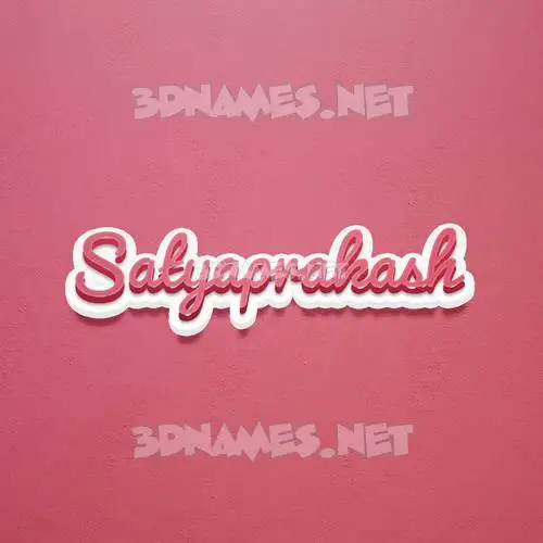 satyaprakash in Red Scribble style - 3D name wallpaper