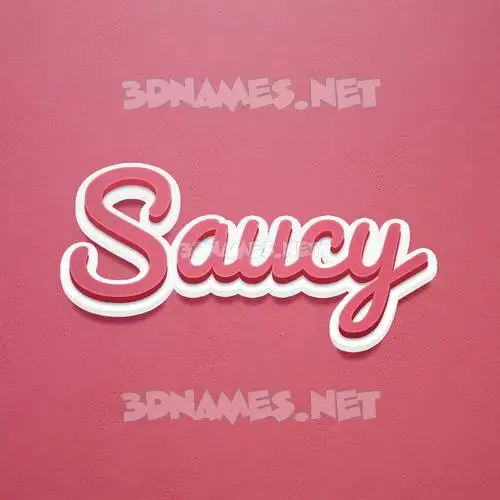saucy in Red Scribble style - 3D name wallpaper saucy in Red Scribble style - 3D name wallpaper