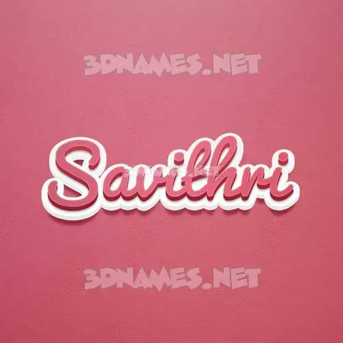 savithri in Red Scribble style - 3D name wallpaper